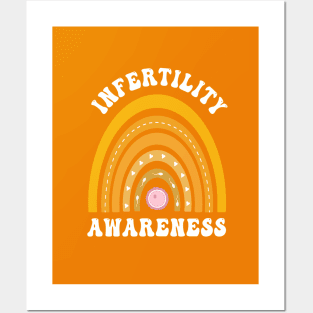 In April We Wear Orange Infertility Awareness Week Retro Posters and Art